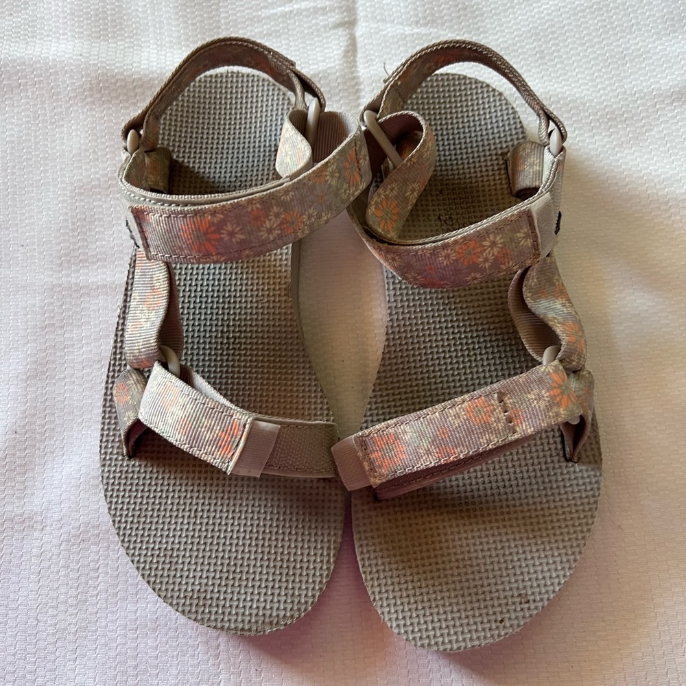 Teva Beige and‎ Orange Sandals